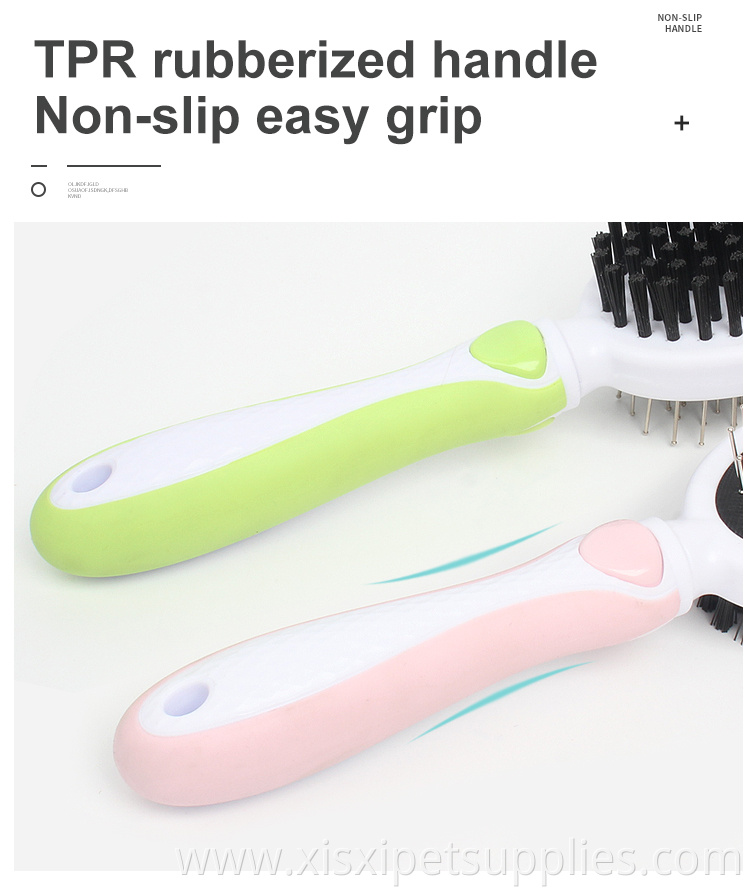 Factory Wholesale 2 In 1 Double Sided Cat Massage Comb Pet Dog Needle Grooming Comb